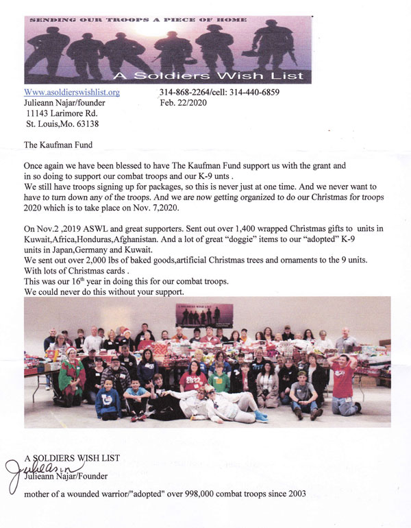 A Soldiers Wish letter