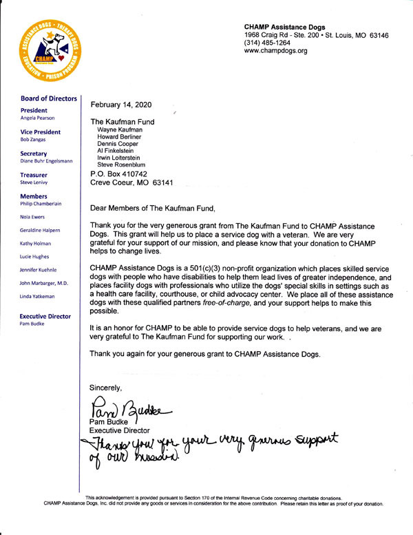 Champ letter